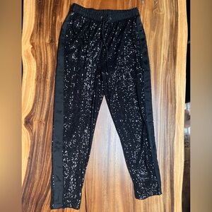 Rachel Zoe Glittering Black Pants
